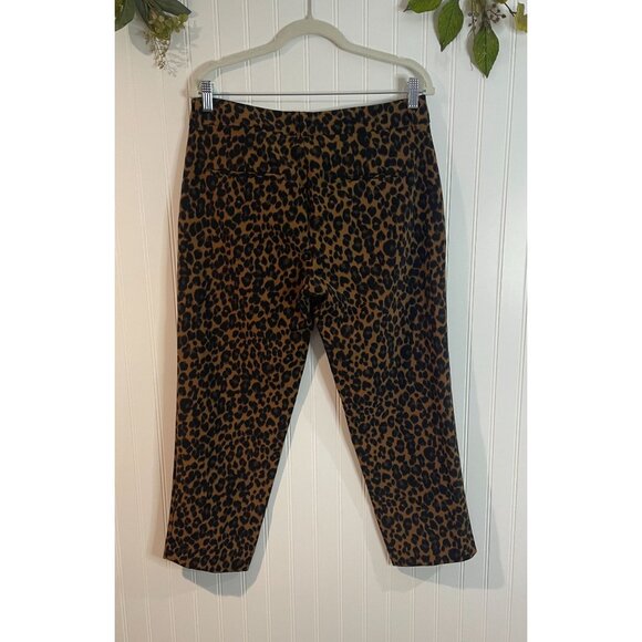 Old Navy Harper Mid-Rise Leopard Print Pants Size 8 Regular - Picture 3 of 13